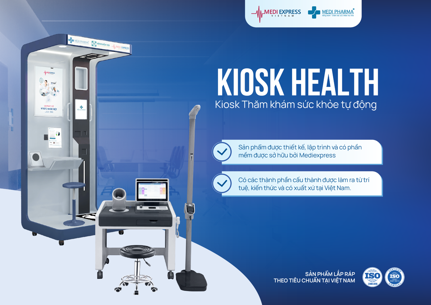 Kiosk thông minh thăm khám sức khỏe tự động