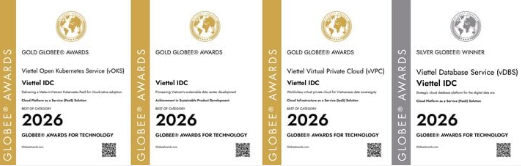 Viettel IDC đạt nhiều giải Vàng, Bạc quốc tế về hạ tầng điện toán